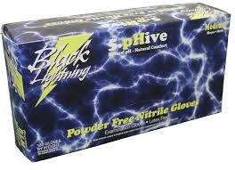 (image for) LARGE NITRIL BLACK GLOVES 100 BOX - Click Image to Close
